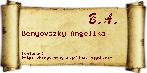 Benyovszky Angelika névjegykártya